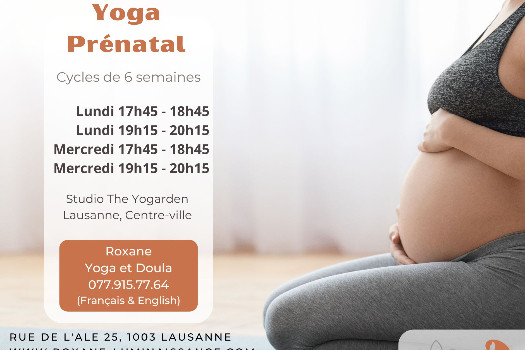 Cycles de 6 semaines de Yoga Prénatal à Lausanne