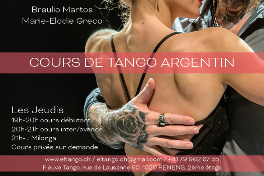 Cours tango argentin pour débutants et inter/avancés