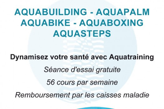 Aquafitness, Aquabike, Aquapalme, Aquabuilding, Aquastep