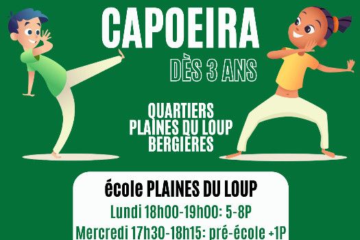 Capoeira pour tous dès 3 ans LAUSANNE ( Plaines du Loup)