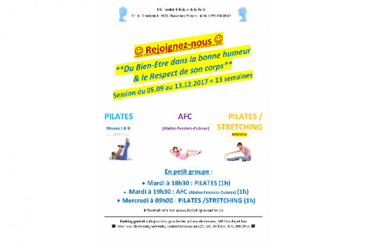 Cours PILATES, AFC et Pilates/Stretching