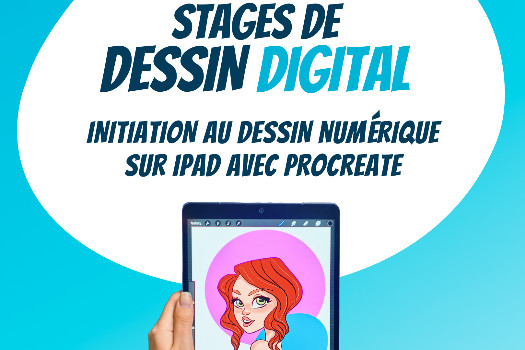 Stage de dessin digital sur iPad avec Procreate les samedis et pendant les vacances scolaires